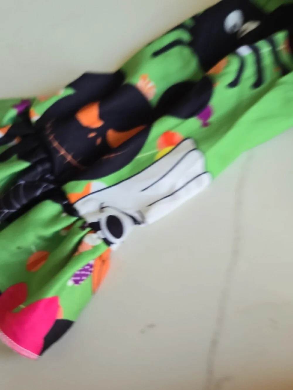 Source Unknown Green & Orange Halloween Pumpkin Tutu Dress